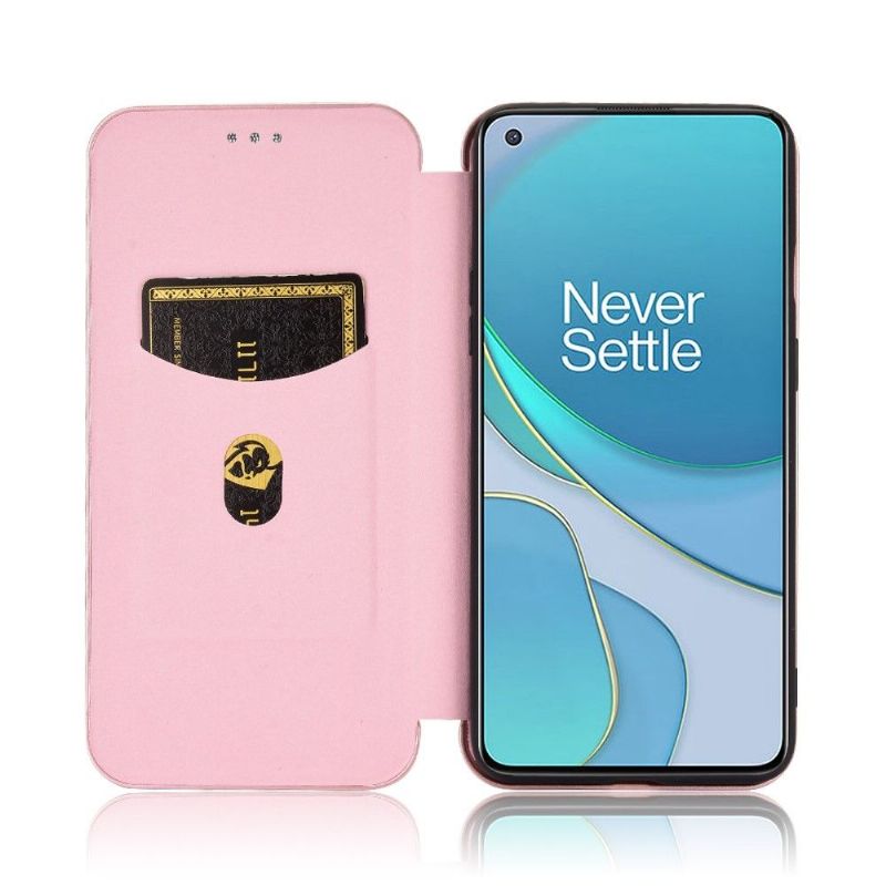 Flipové Pouzdro Na OnePlus 8T Umělá Kůže Ve Stylu Uhlíkových Vláken