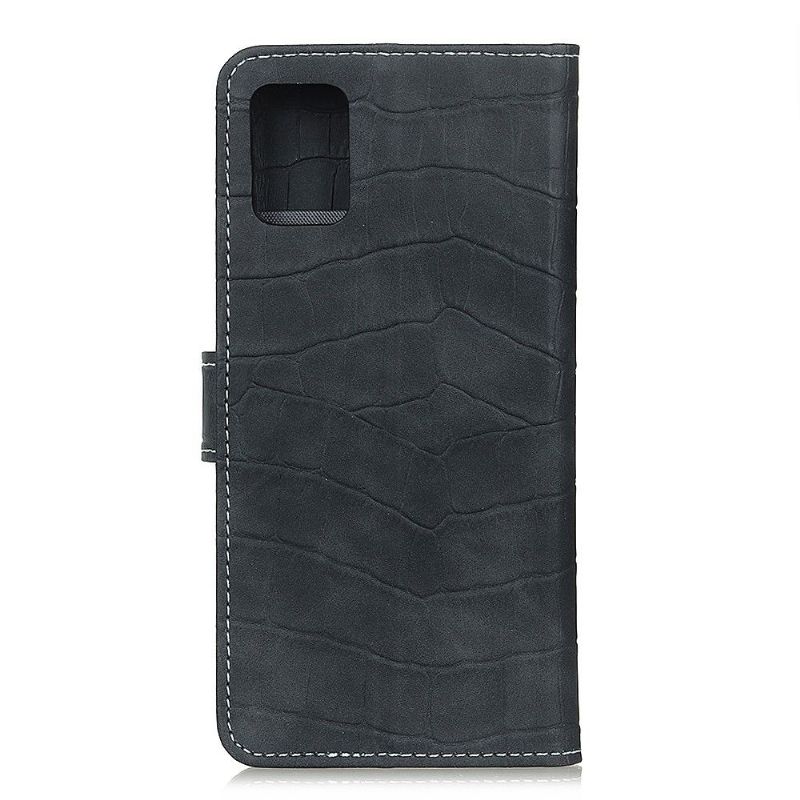 Flipové Pouzdro Na OnePlus 8T Vzhled Imitace Kůže Croc