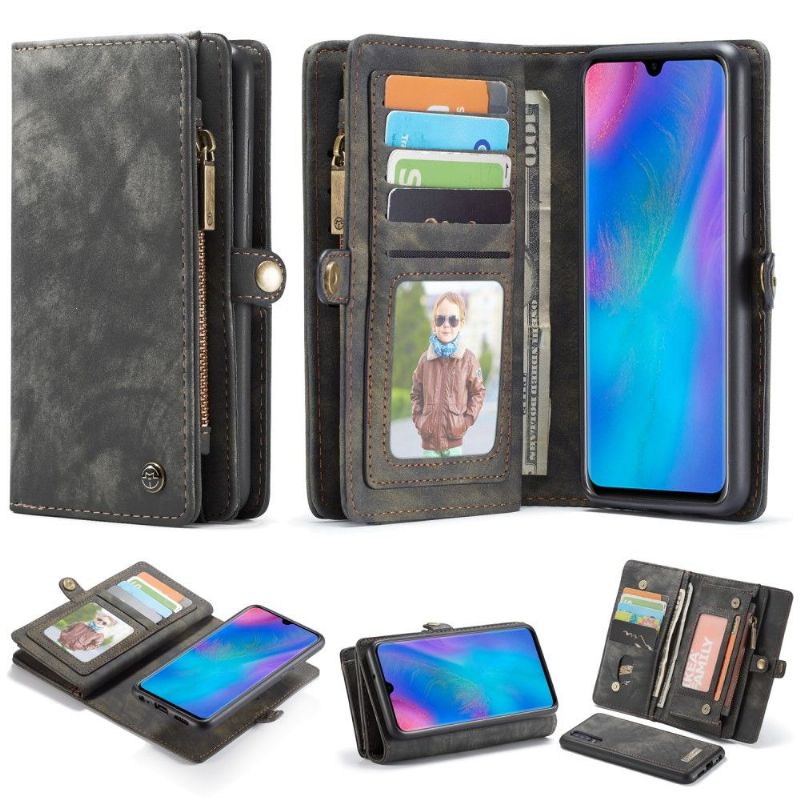 Kryt Flipové Pouzdro Na Huawei P30 Kryt Držáku Karty - Černý