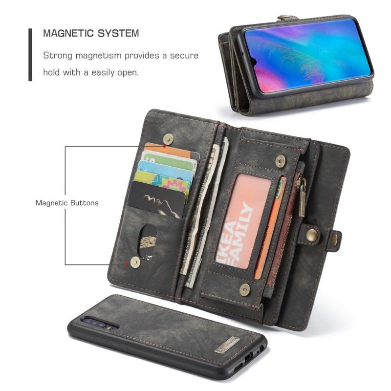 Kryt Flipové Pouzdro Na Huawei P30 Kryt Držáku Karty - Černý