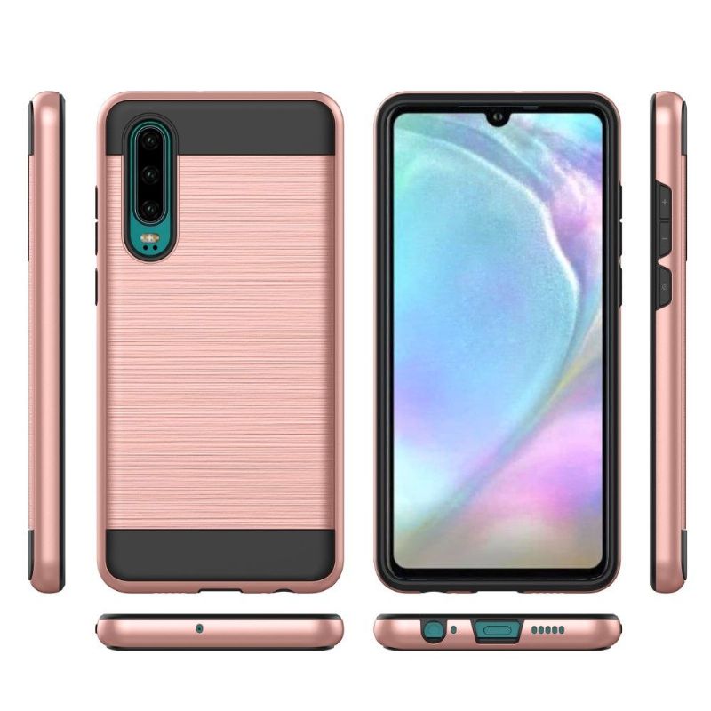 Kryt Na Huawei P30 Efekt Broušeného Kovu - Růžové Zlato