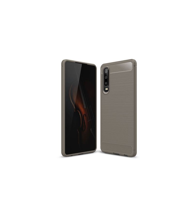 Kryt Na Huawei P30 Gel Z Kartáčovaného Uhlíku