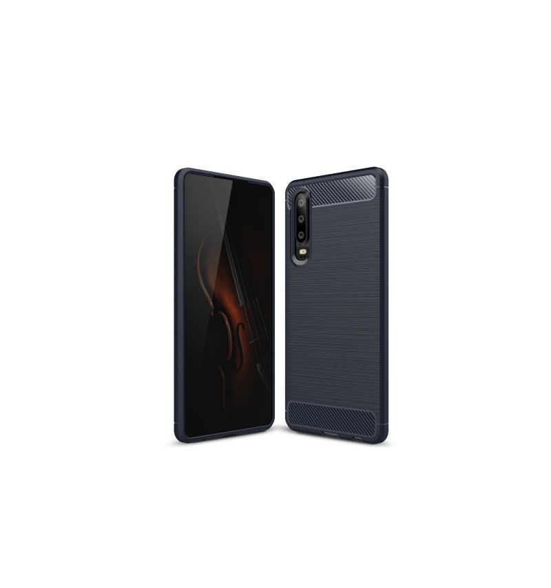 Kryt Na Huawei P30 Gel Z Kartáčovaného Uhlíku
