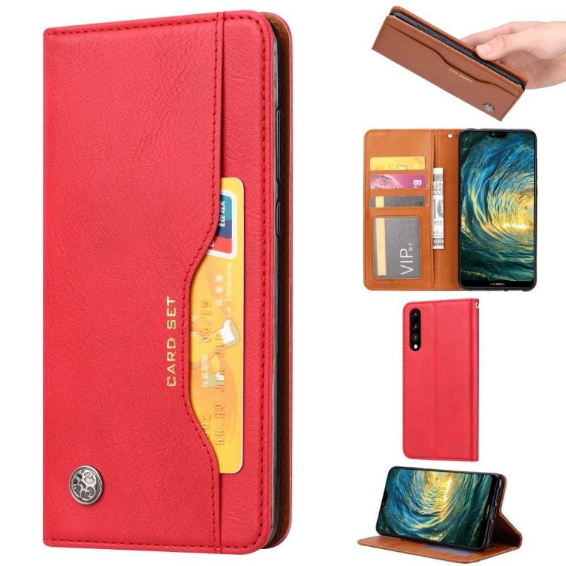 Pouzdra Na Huawei P30 Kožené Pouzdro Na Stojan