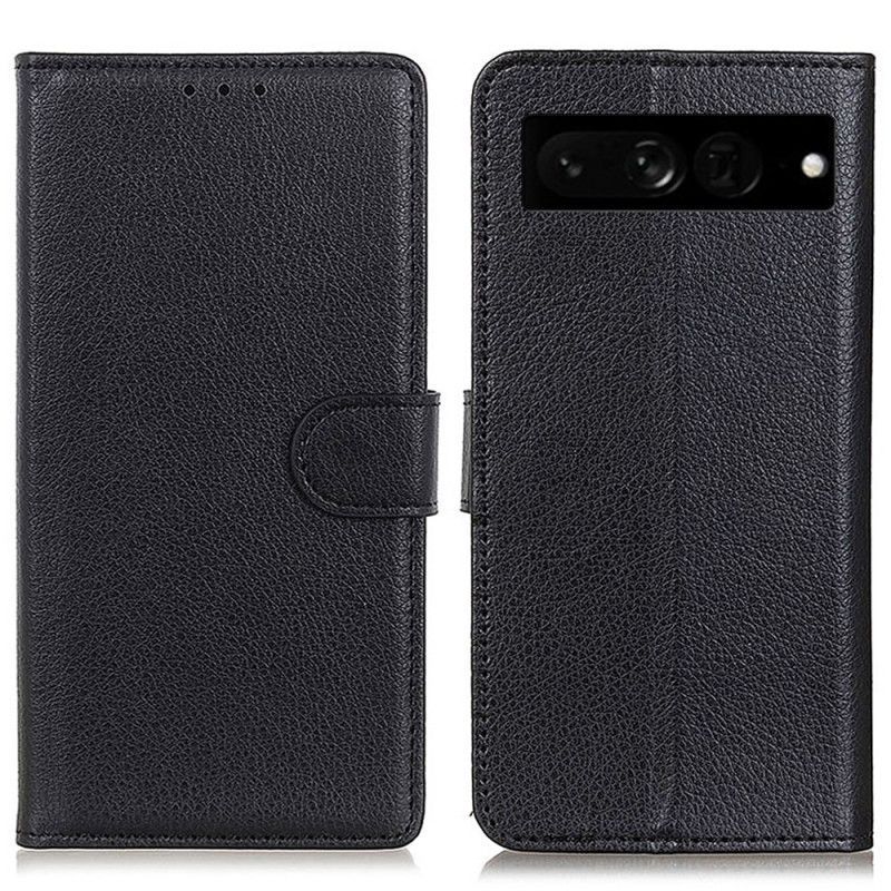 Kožené Pouzdro Na Google Pixel 7 Pro Tradiční Umělá Kůže Litchi
