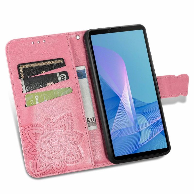Flipové Pouzdro Na Sony Xperia 10 III Reliéfní Motýl