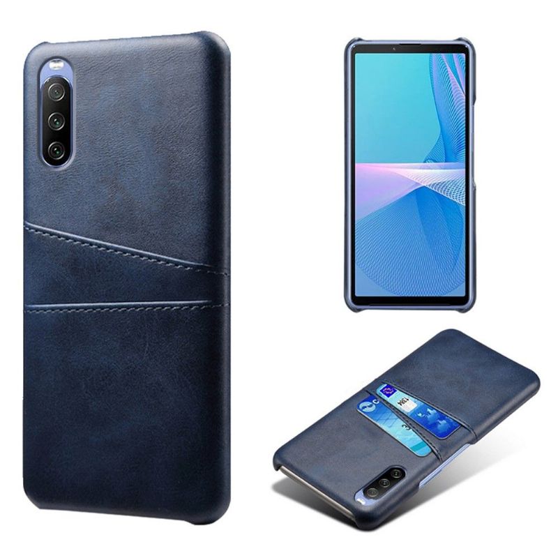 Kryty Na Mobil Na Sony Xperia 10 III Kožený Držák Karet S Efekty