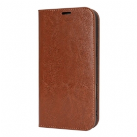 Kožené Pouzdro Folio Na iPhone 17 Pro Max Pravá Kůže