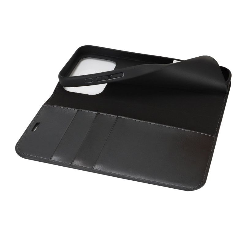 Kožené Pouzdro Folio Na iPhone 17 Pro Max Pravá Kůže