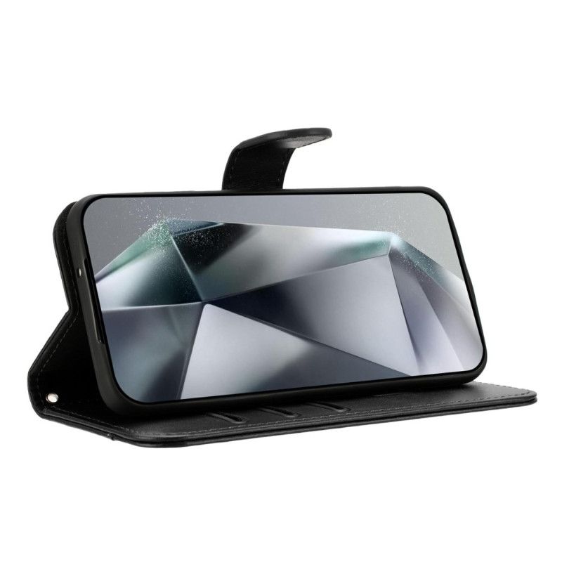 Kožený Kryt Na iPhone 17 Pro Max S Design Se Šňůrkou