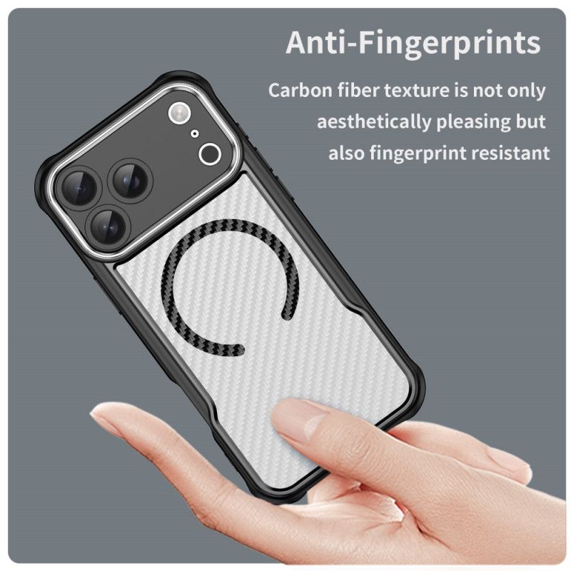 Kryt iPhone 17 Pro Max Průsvitné Karbonové Vlákno Kompatibilní S Magsafe