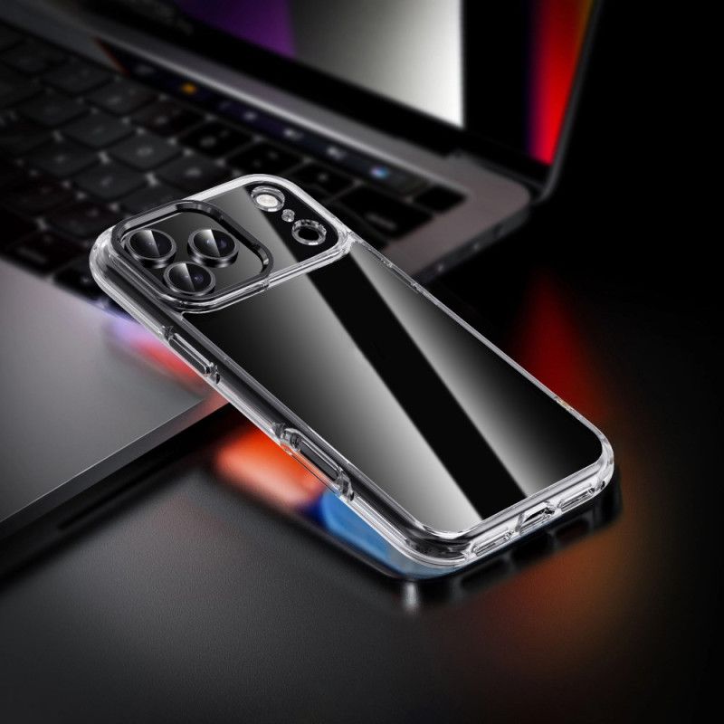 Kryt Na iPhone 17 Pro Max Ipaky Průhledný Kovový Rám Čoček