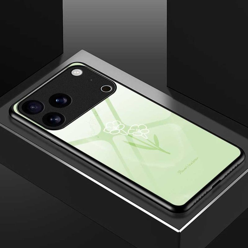 Kryt Na iPhone 17 Pro Max Květiny Z Tvrzeného Skla