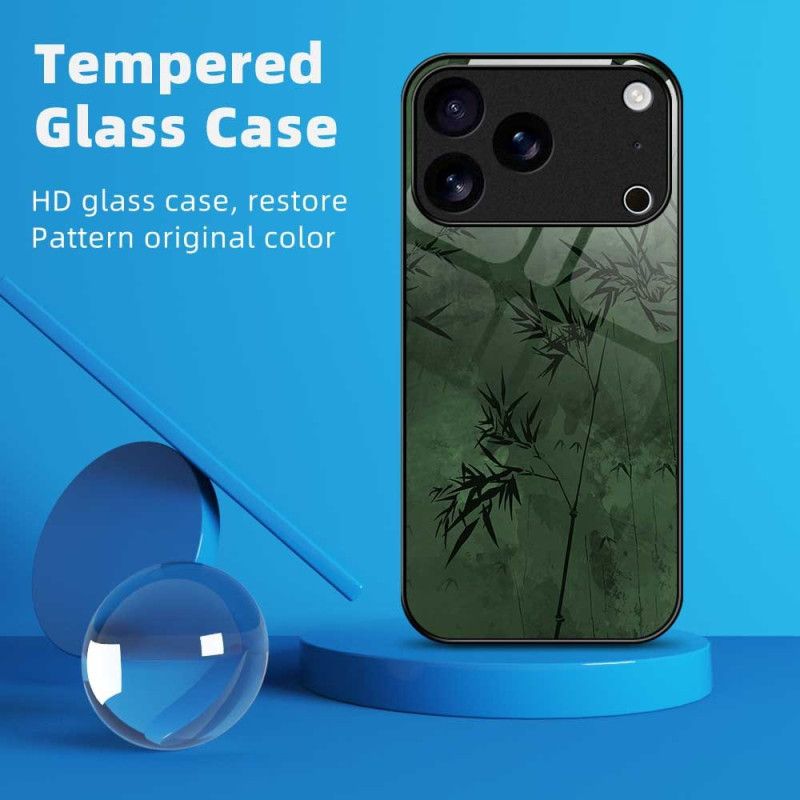 Kryt Na iPhone 17 Pro Max Tvrzené Sklo S Květinovým Vzorem