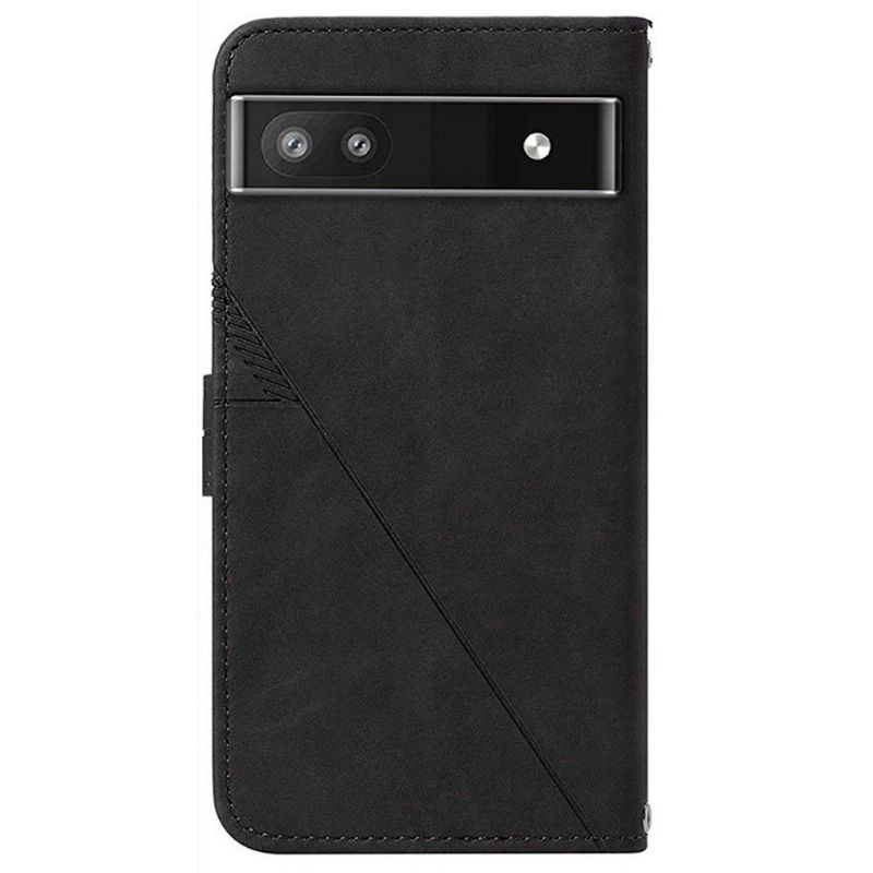 Flipové Pouzdro Na Google Pixel 6a Geometrický Design S Popruhem