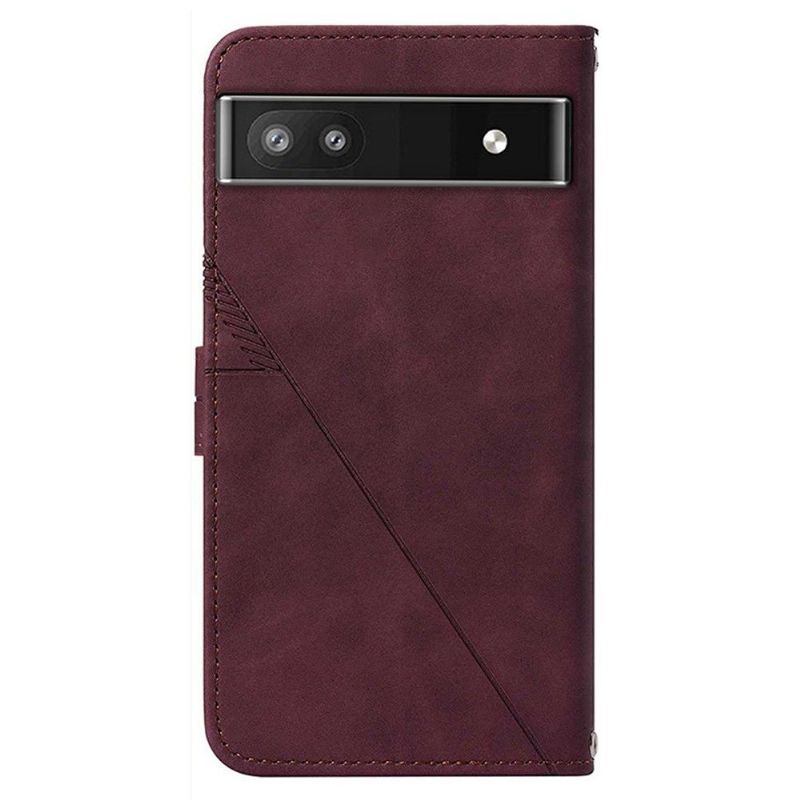 Flipové Pouzdro Na Google Pixel 6a Geometrický Design S Popruhem