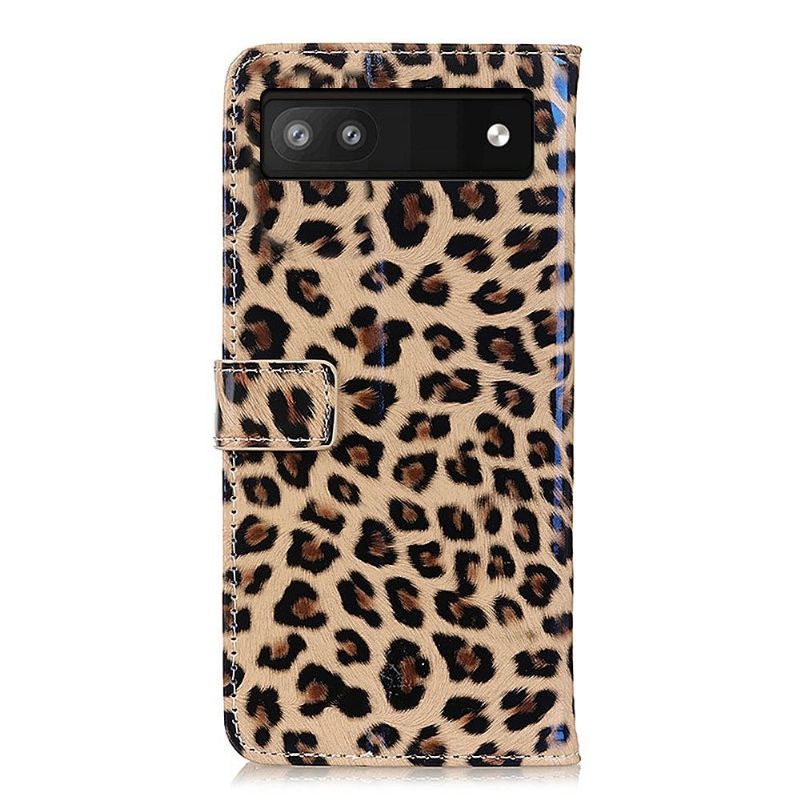 Flipové Pouzdro Na Google Pixel 6a Styl Leoparda Z Umělé Kůže