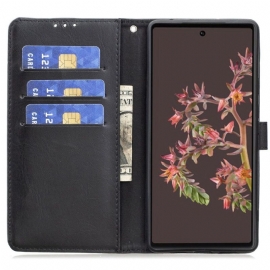 Pouzdra Na Google Pixel 6a Flipové Pouzdro Retro Fólie Z Umělé Kůže