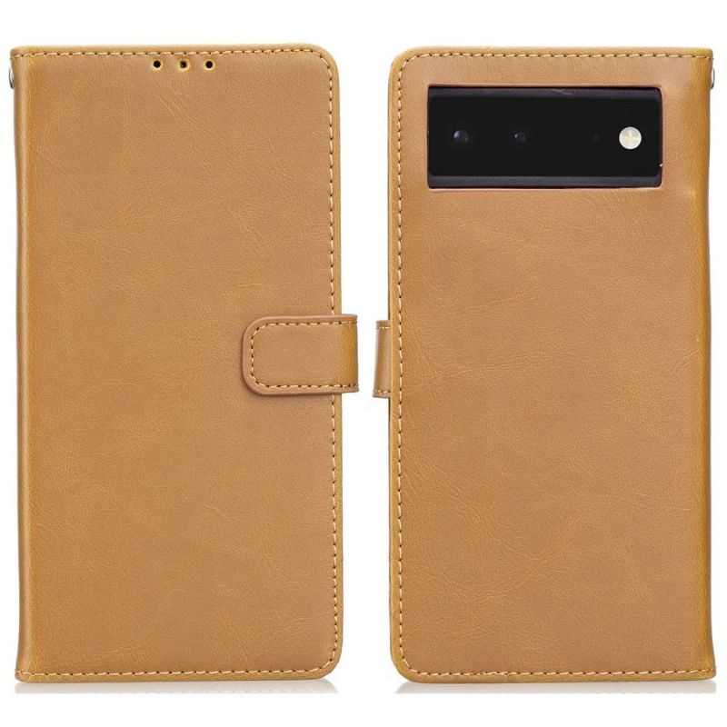 Pouzdra Na Google Pixel 6a Flipové Pouzdro Retro Fólie Z Umělé Kůže