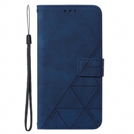 Flipové Pouzdro Na Samsung Galaxy A13 Vzor S Popruhem