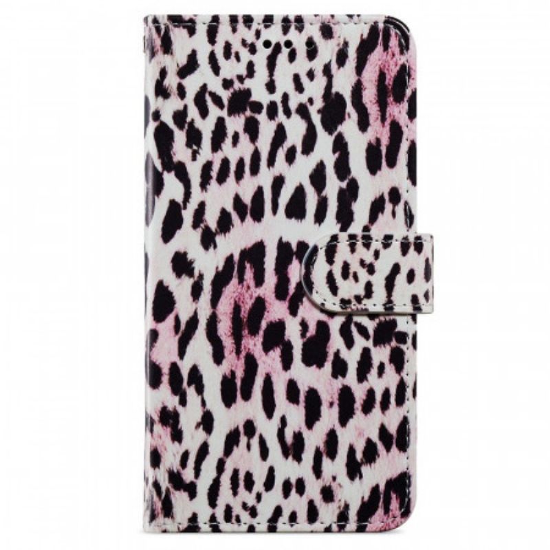 Kožené Pouzdro Na Samsung Galaxy A13 Leopardí Potisk