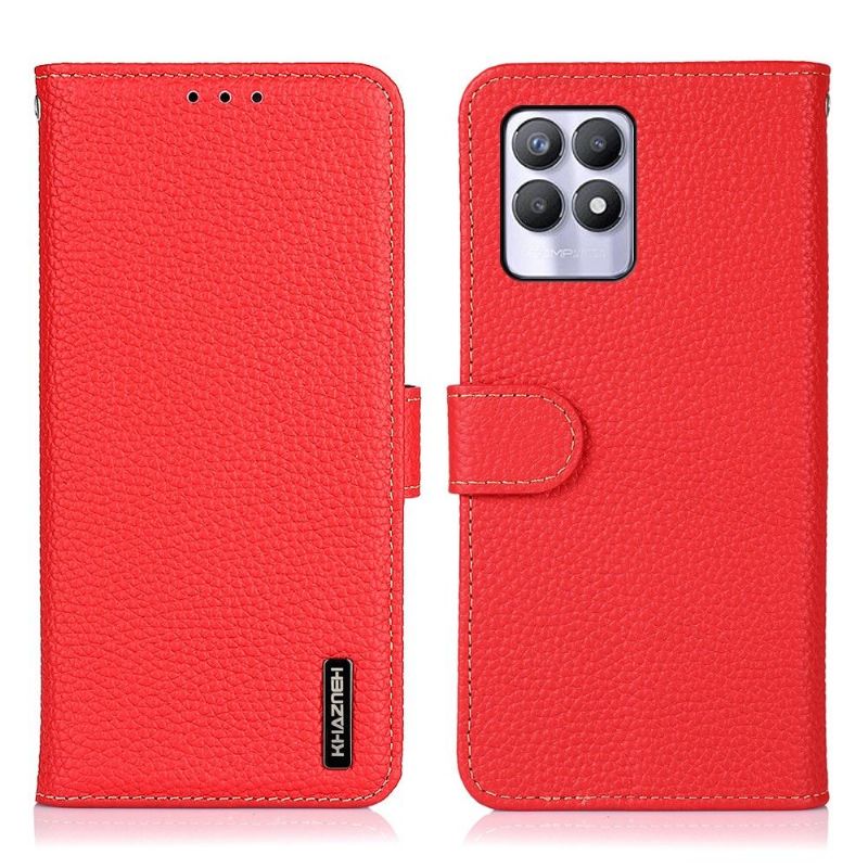 Flipové Pouzdro Na Realme 8i Khazneh Zrnitá Kůže