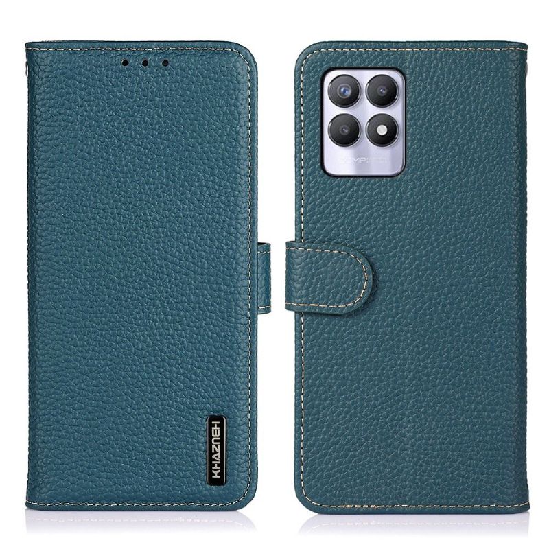 Flipové Pouzdro Na Realme 8i Khazneh Zrnitá Kůže
