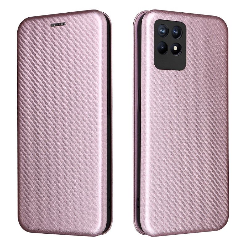 Flipové Pouzdro Na Realme 8i Koženka Z Uhlíkových Vláken