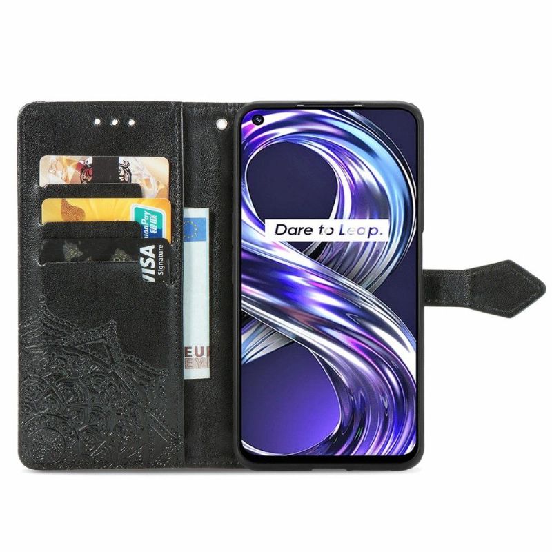 Flipové Pouzdro Na Realme 8i Mandala Reliéf Z Umělé Kůže