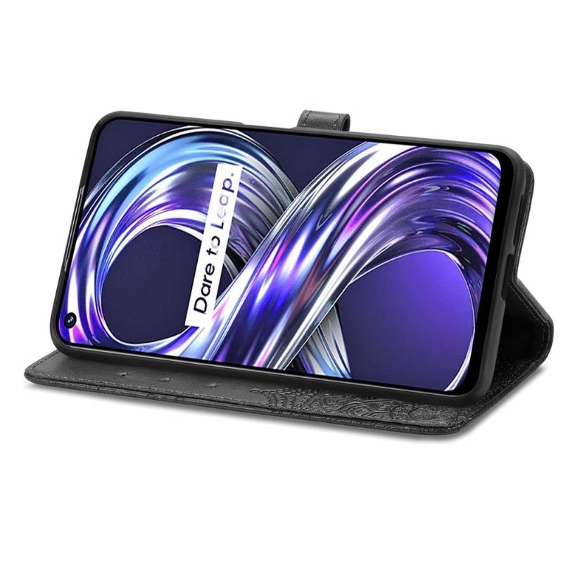 Flipové Pouzdro Na Realme 8i Mandala Reliéf Z Umělé Kůže