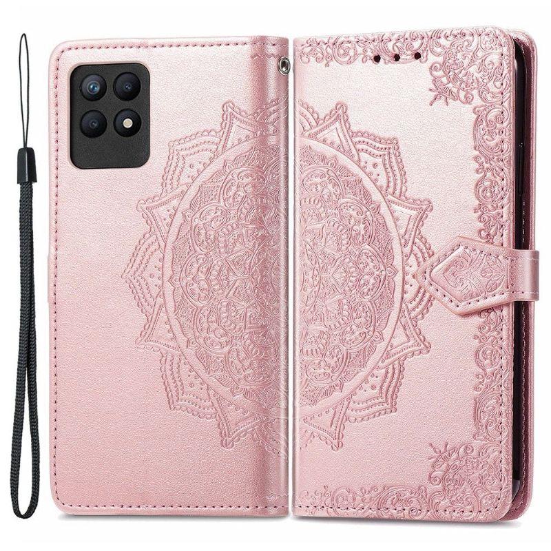 Flipové Pouzdro Na Realme 8i Mandala Reliéf Z Umělé Kůže