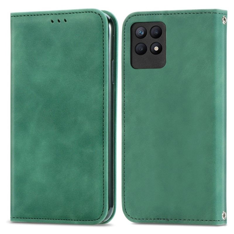 Flipové Pouzdro Na Realme 8i Obchodní Retro
