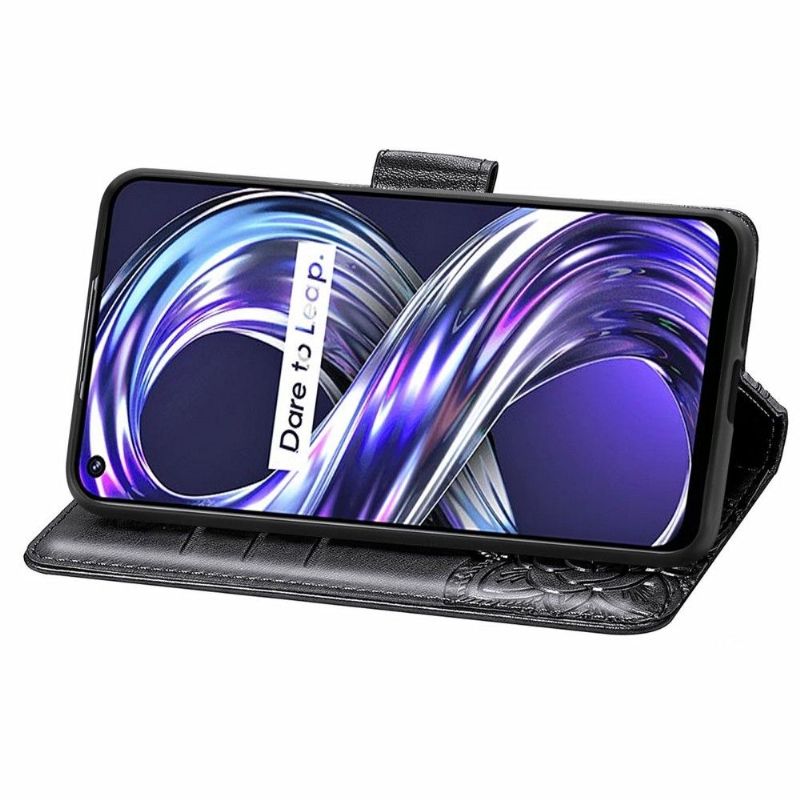 Flipové Pouzdro Na Realme 8i Reliéfní Motýl