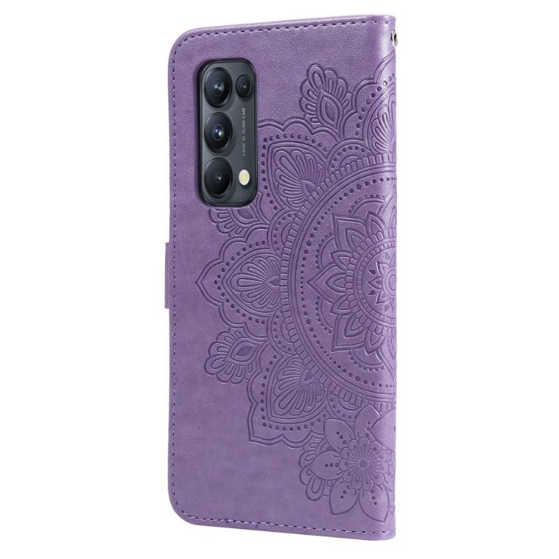 Flipové Pouzdro Na Oppo Find X3 Neo Držák Květinové Karty