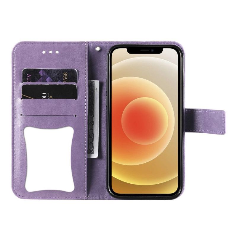 Flipové Pouzdro Na Oppo Find X3 Neo Držák Květinové Karty