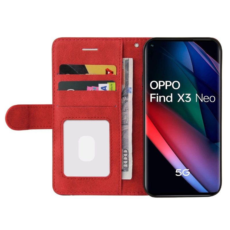 Flipové Pouzdro Na Oppo Find X3 Neo Umělecká Bicolor