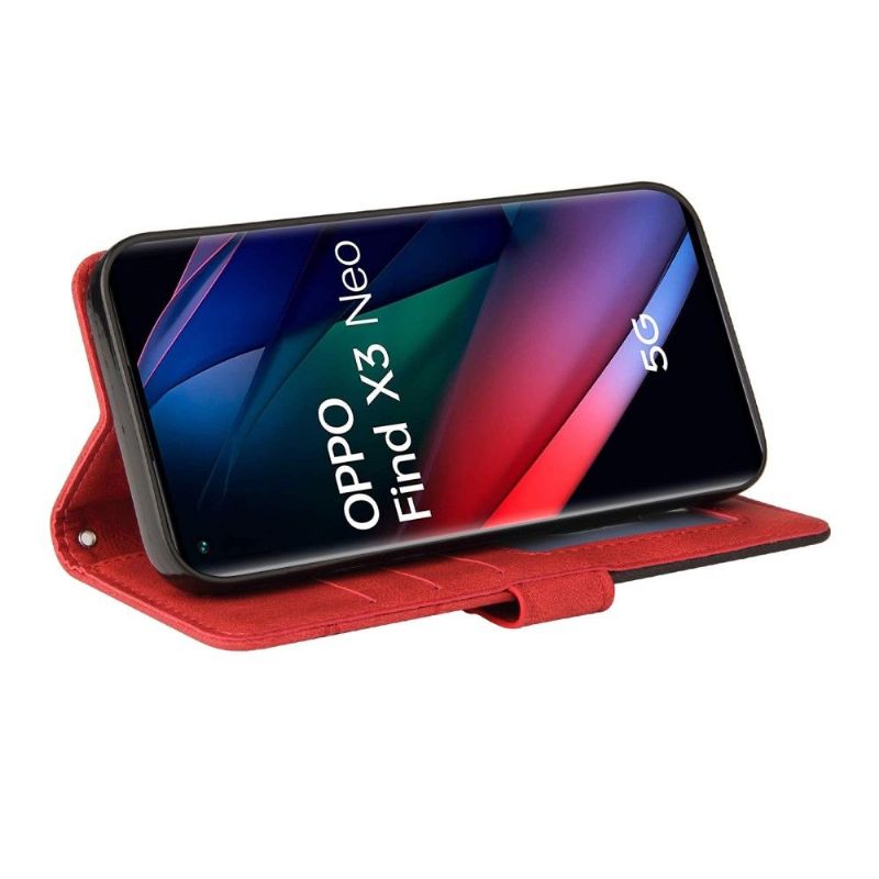 Flipové Pouzdro Na Oppo Find X3 Neo Umělecká Bicolor