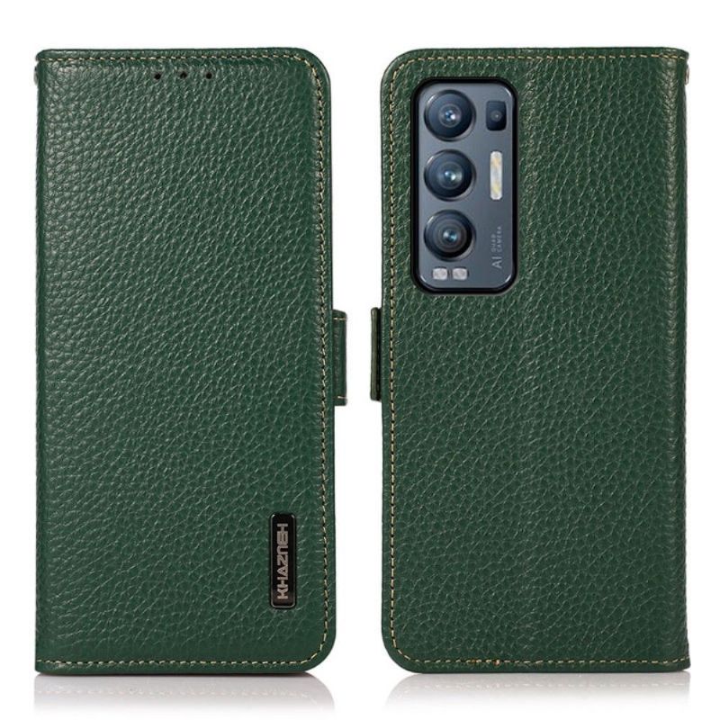 Kožené Pouzdro Na Oppo Find X3 Neo Khazneh Zrnitá Lesklá Kůže