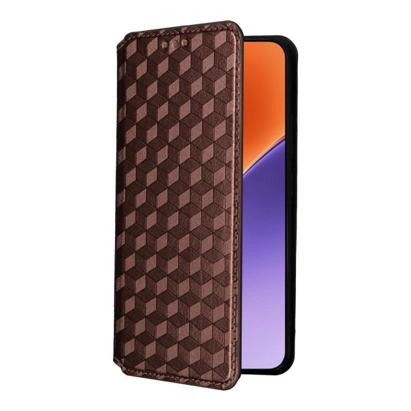 Kožené Pouzdro Folio Xiaomi 15 Pro 3d Vzor