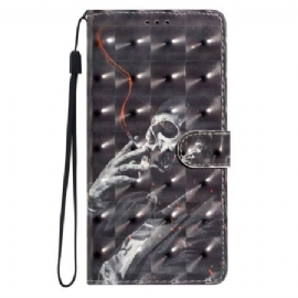 Kožený Kryt Xiaomi 15 Pro 3d Kouřící Kostra