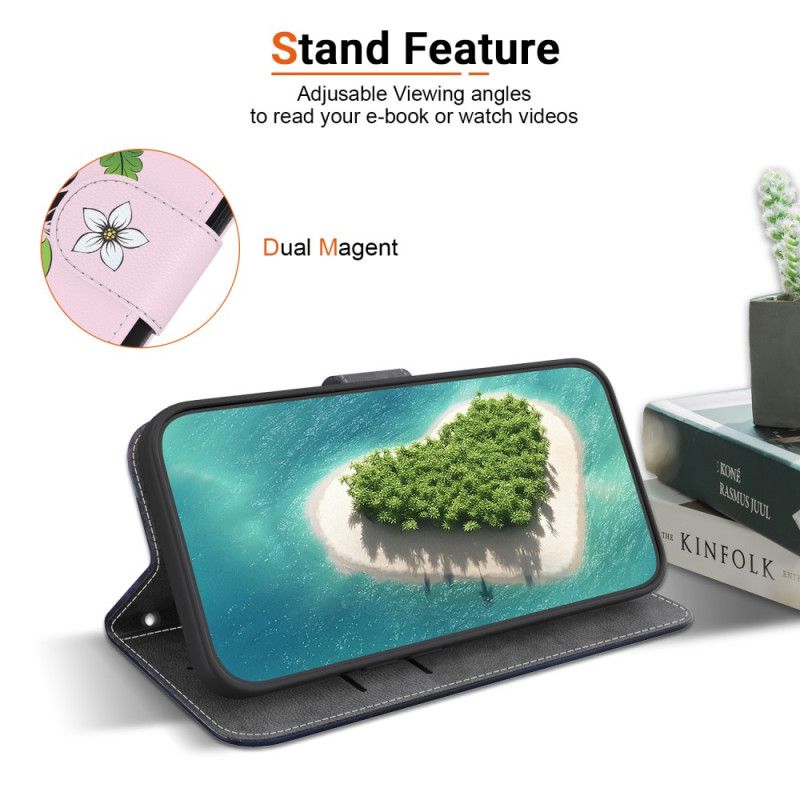 Kožený Kryt Xiaomi 15 Pro 3d Vzor Lilie