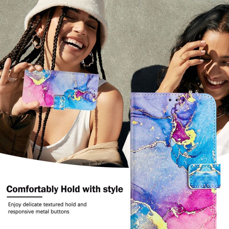 Kožený Kryt Xiaomi 15 Pro Barevný Mramor