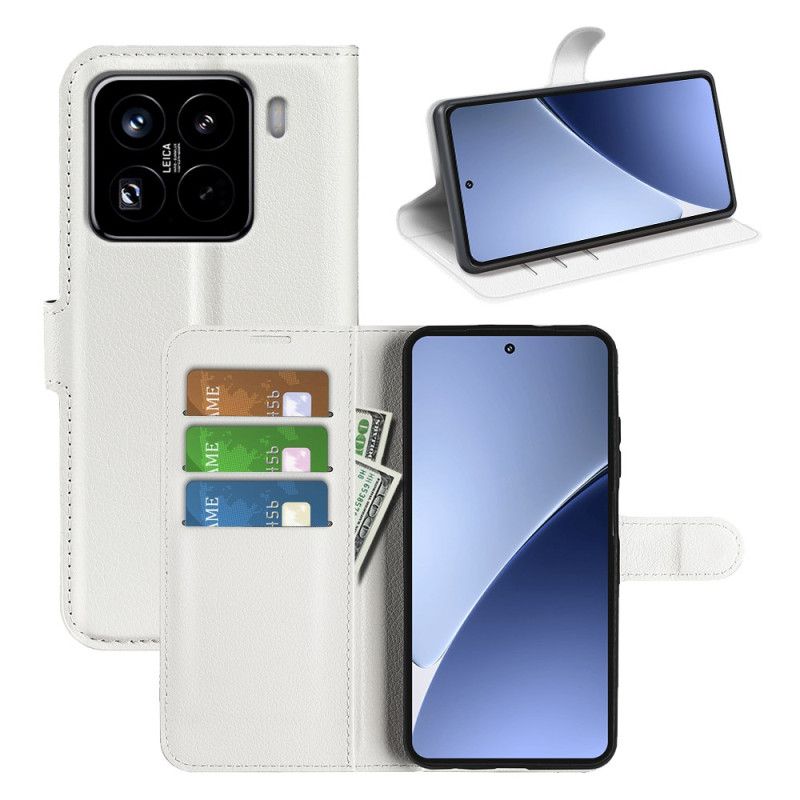 Kožený Kryt Xiaomi 15 Pro Klasická Umělá Kůže Z Liči