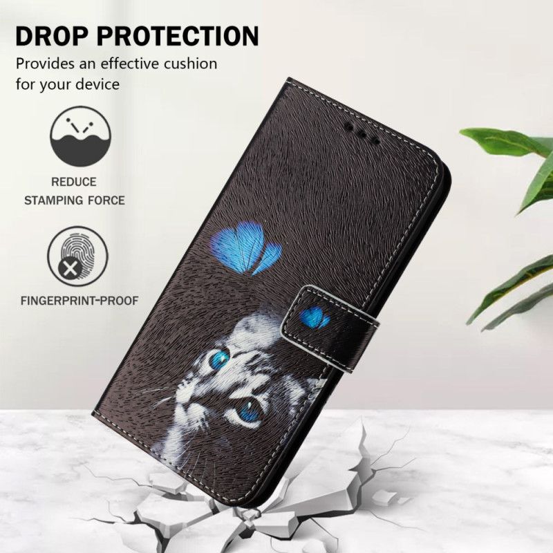 Kožený Kryt Xiaomi 15 Pro Motýl A Kočka