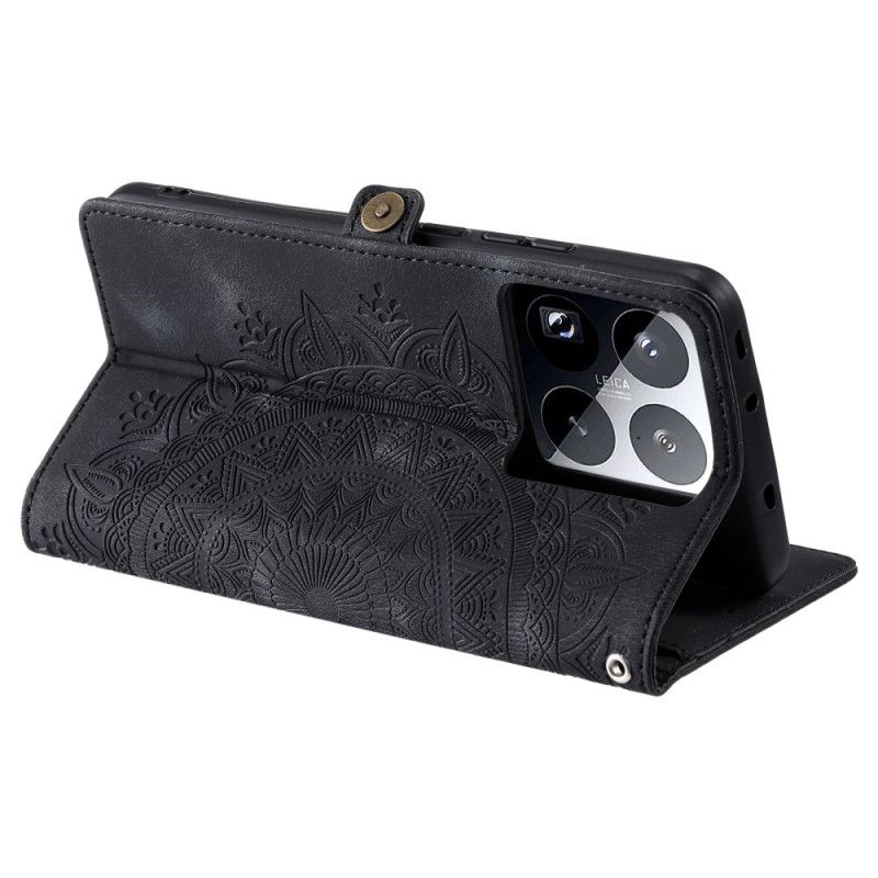 Peněženková Pouzdra Xiaomi 15 Pro Kryty Na Mobil Popruh S Totemovým Vzorem