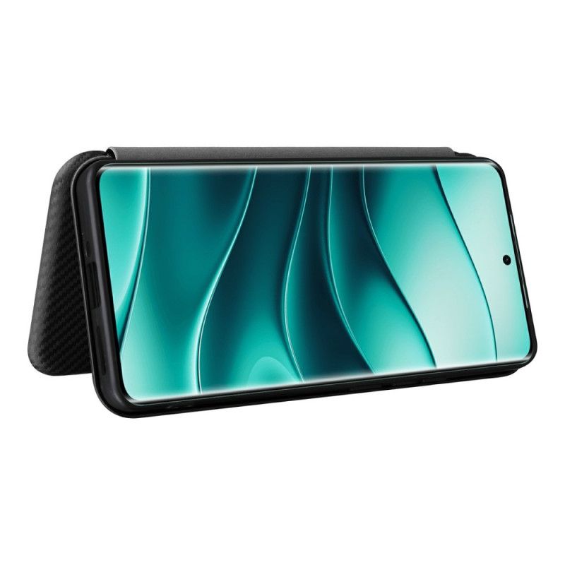 Kožené Pouzdro Folio Poco X7 5g Uhlíkové Vlákno