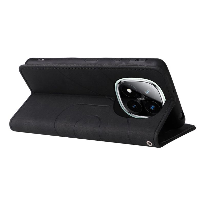 Kožený Kryt Na Poco X7 5g Dvoubarevné Vlnovky