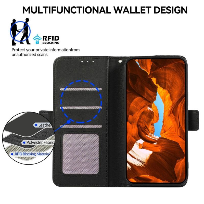 Kožený Kryt Poco X7 5g Abeek Rfid Peněženka