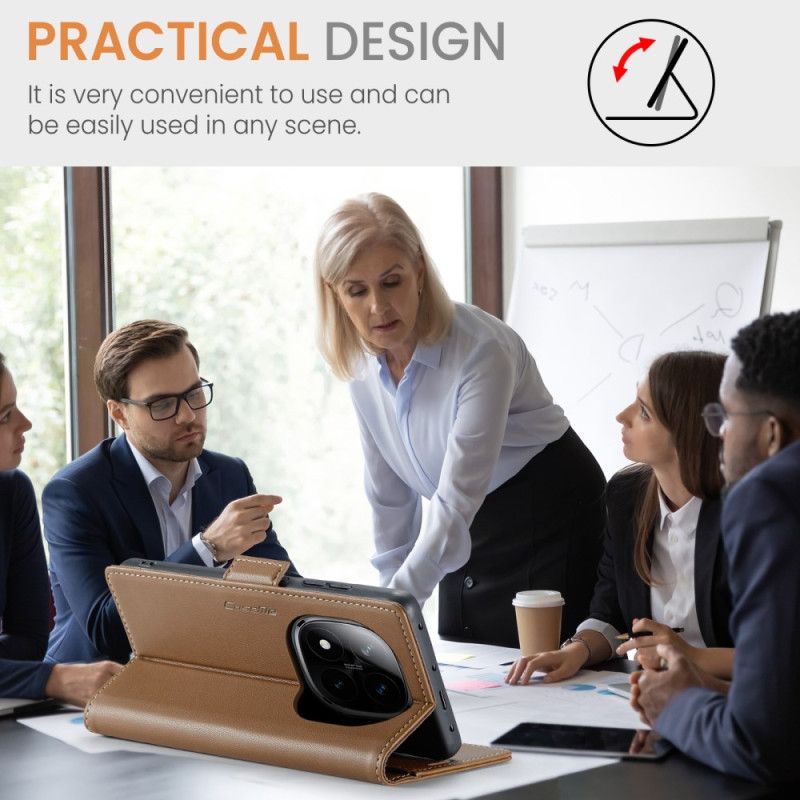 Kožený Kryt Poco X7 5g Caseme