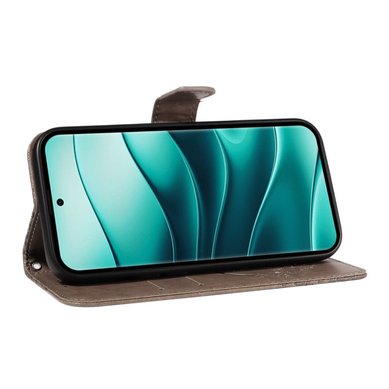 Kožený Kryt Poco X7 5g Grafický Motýl